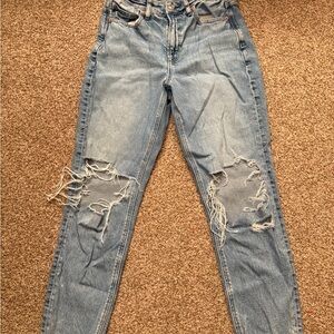 American Eagle Outfitters Light Blue Distressed Skinny Jeans